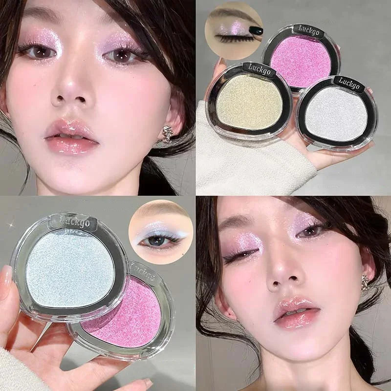 6 Colors Rose Diamond Highlighter Powder Palette Glitter Brighten Gloss Makeup Ultra-concentrated Glitter Face Contour Cosmetics