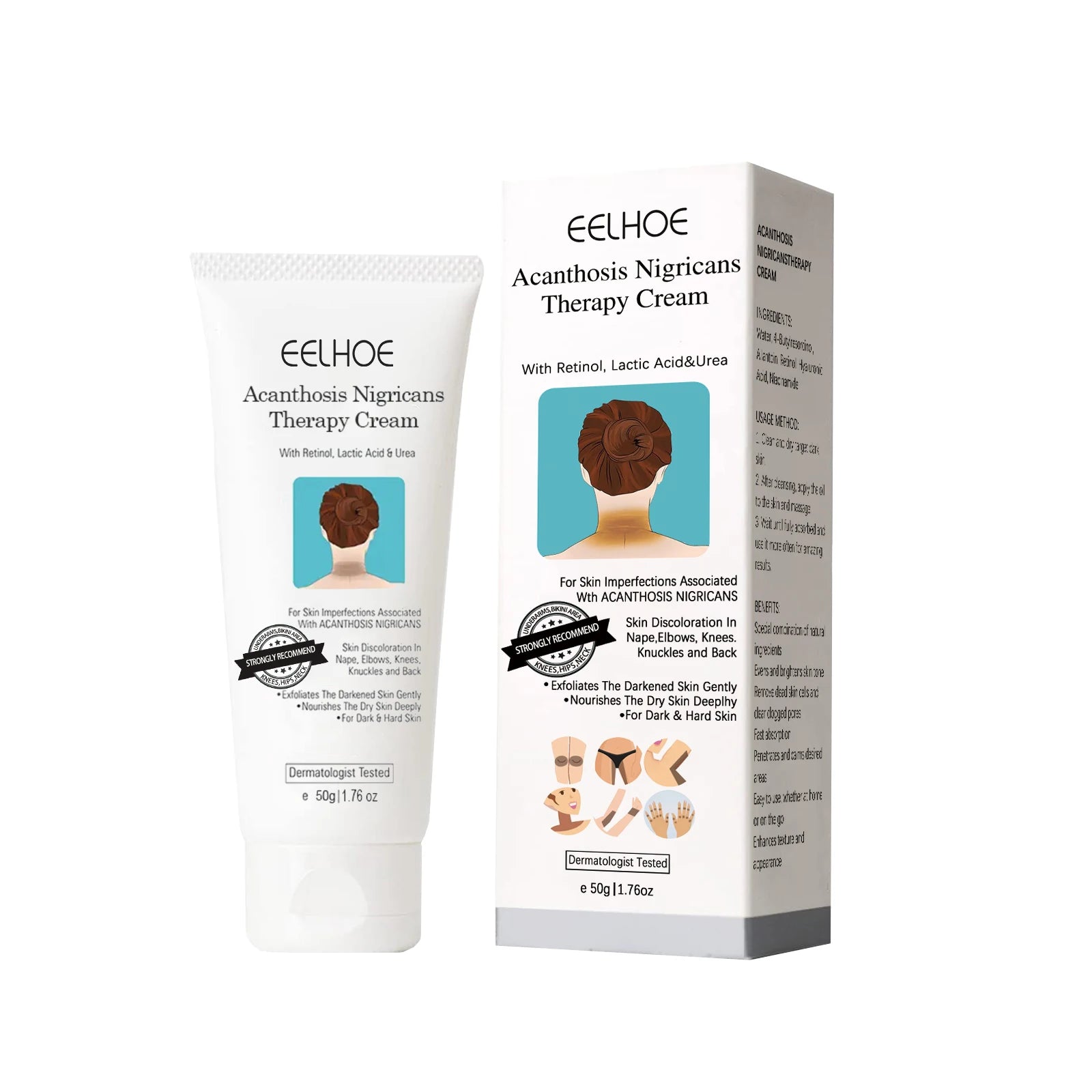 EELHOE Whitening Cream Brightening Skin For Dark Skin Neck Arm Knee Joint Underarm Body Care Acanthosis Nigricans Therapy Cream
