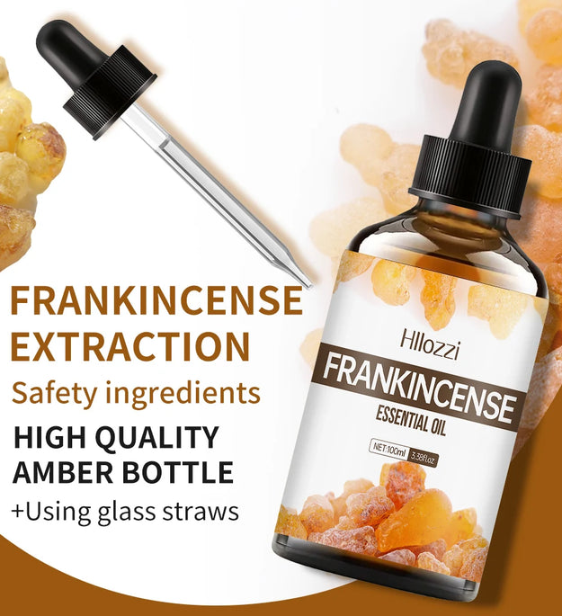 30ml/60ml/100ml plant extract frankincense body care essential oil lasting light fragrance suitable for face, hair, skin, body