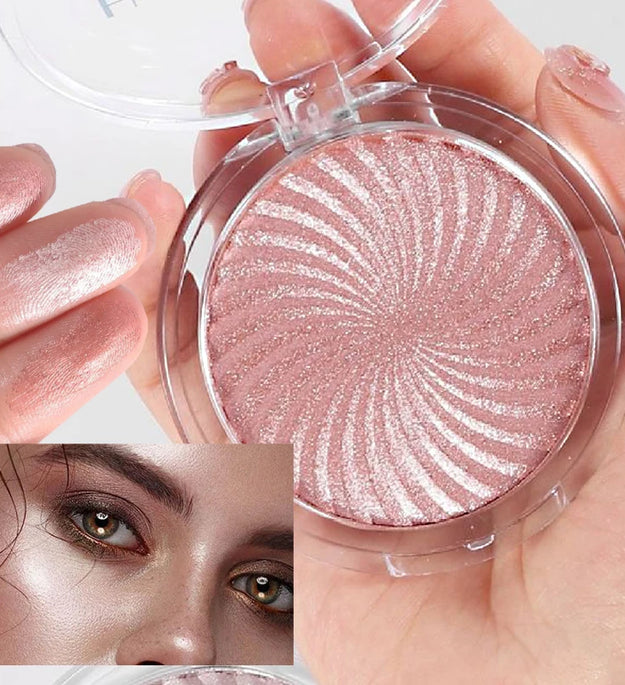 Diamond Highlighter Pearly Powder Palette Glitter Fine Shimmer High Gloss 3D Natural Face Contour Waterproof Long Lasting Makeup