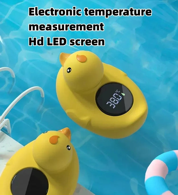 Little Yellow Duck Thermometer Baby Bathtub Shower Water Thermometer Baby Safe Temperature Sensor Floating Waterproof Baby