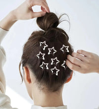 10/25/50/100/200PCS Y2K Silver Star Hair Clips, Girls Metal Snap Barrettes, Shiny Jewel Hair Grips Hair Accessories - BlissFully