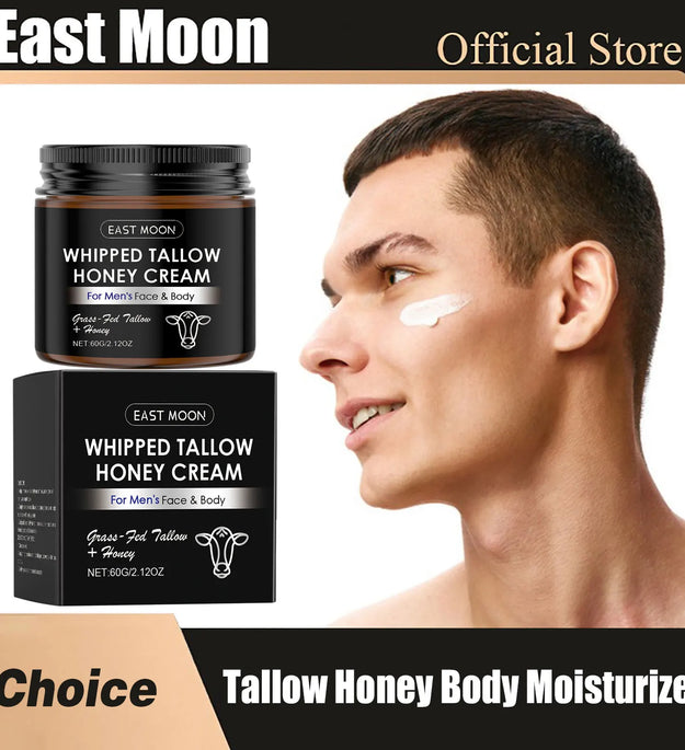 East Moon Tallow Honey Body Moisturizer Deep Nourishing Non Greasy Brighten Armpit For Glowing Oil Control Face Skin Care Cream