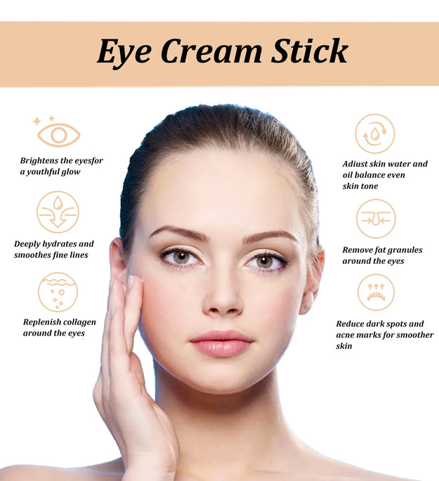 Snail Eye Cream Stick Collagen Fade Fine Lines Wrinkle Lightening Dark Circles Firming Eye Bags Puffiness Moisturizing Eye Cream - BlissFully