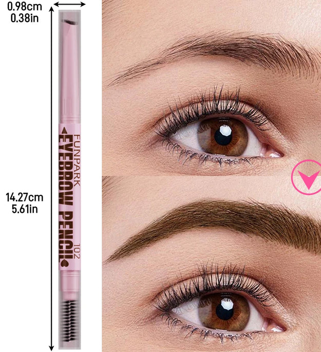 2 in1 Eyebrow pencil professional Cosmetics makeup for women 5 Colors Waterproof Eyebrow Tattoo brush Long Lasting eyebrow pen