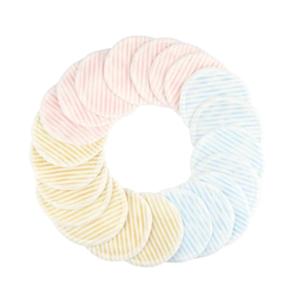 12Pcs Makeup Remover Pads Bamboo Fiber Double Layer Reusable Face Washing Pad Waterproof Makeup Removal Gentle Effective