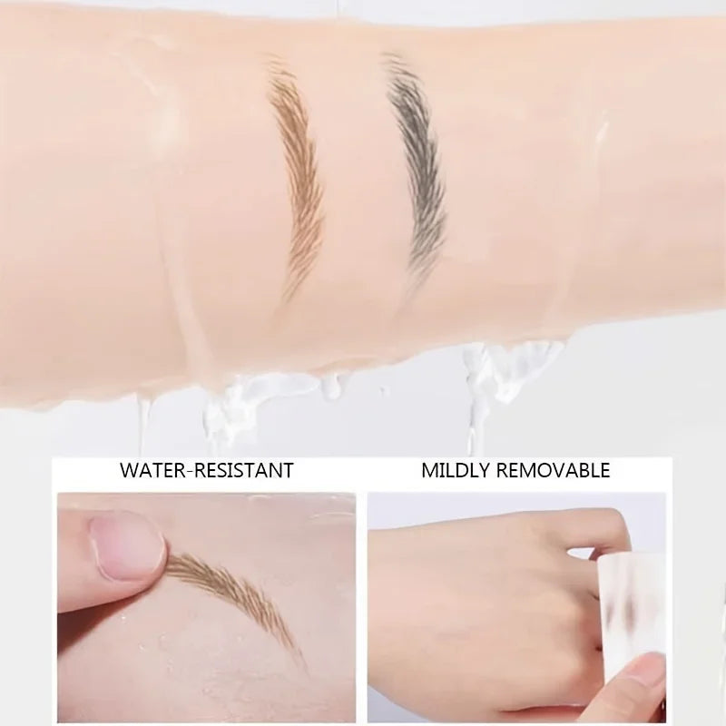 2 Point Wild Eyebrow Pencil Long-Lasting Easy Grip Waterproof Thin Liquid Silkworm Brow Pen Korean Makeup for Eyebrow Tattoo