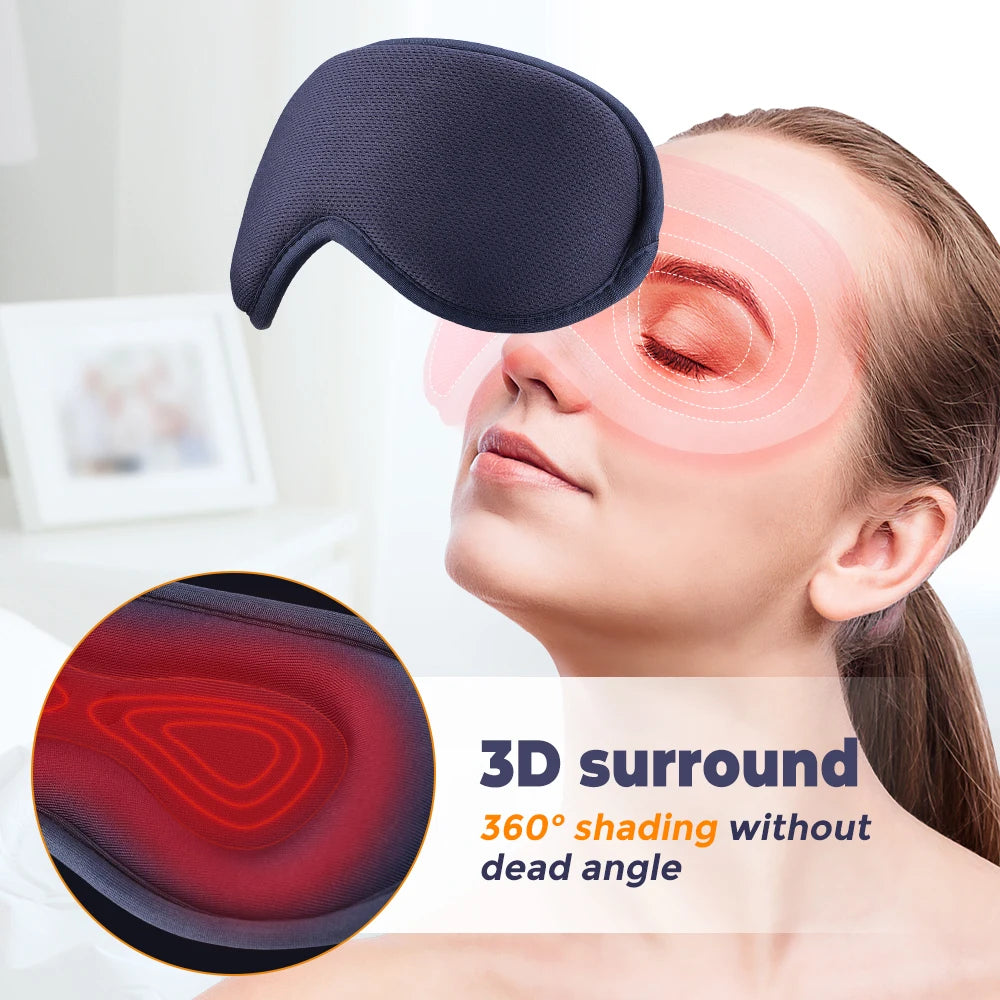 Hot Compress Eye Mask USB 6 Vibration Massage Dry Eyes Relief Heated Steam Eyemask with Remote Control For Sleeping Office