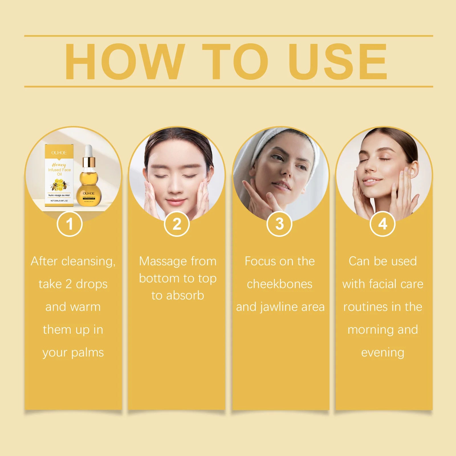 Honey Face Essential Oil Anti-Aging Moisturizing Nourishing Repairing Hydrating Refreshing Revitalizing Brightening Skin Drops