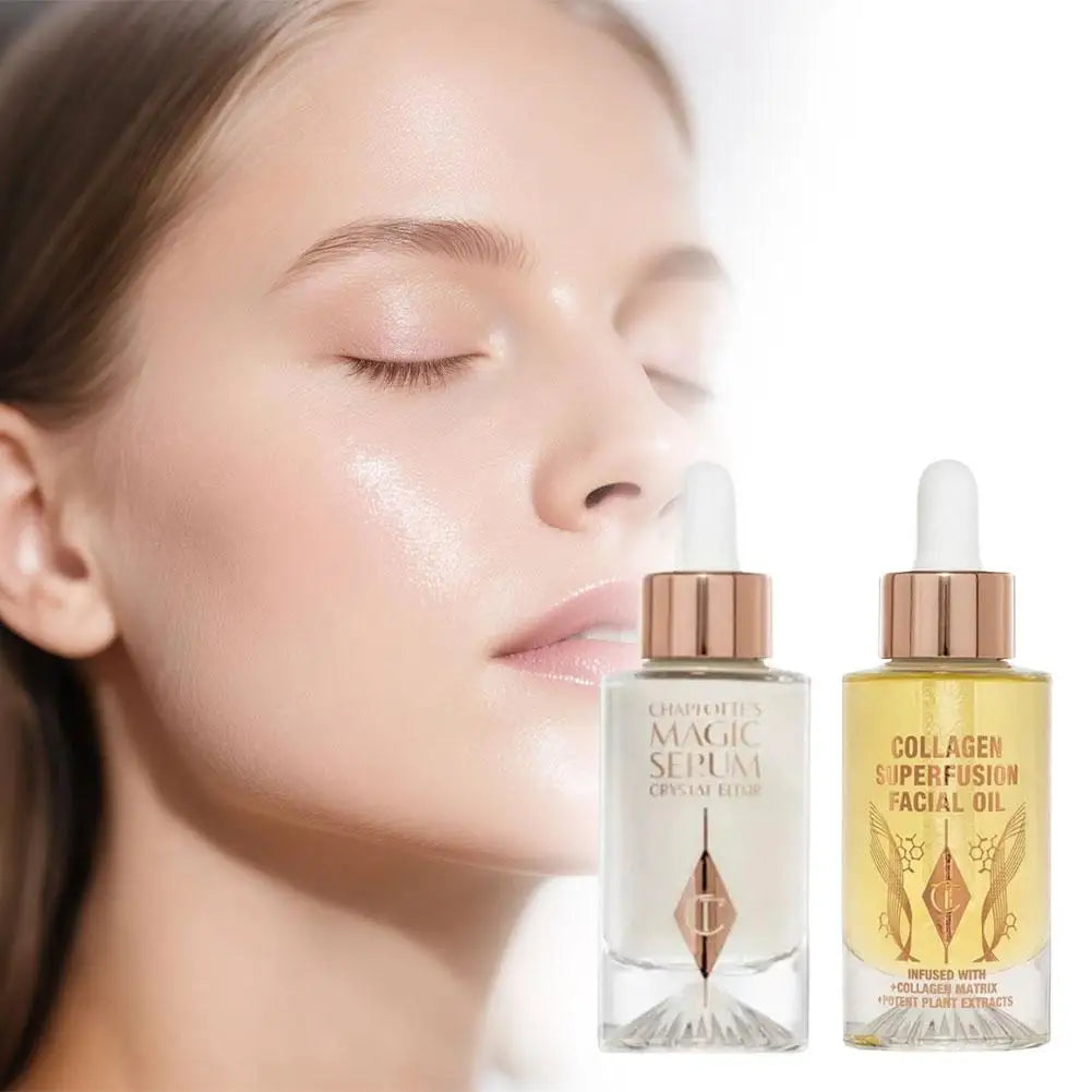 Charlotte Tilbury Collagen Essence Facial Care Essential Oil Deep Moisturizing Repairing Firming Brightening Light Easy Absorb