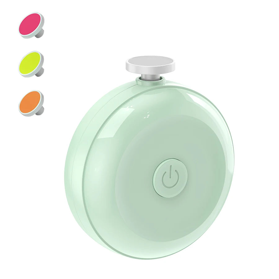 Baby Nail Trimmer Electric Baby Nail Clippers Safe Baby Nail File Kit with 3/6 Replacement Pads Trim Polish Grooming Kit