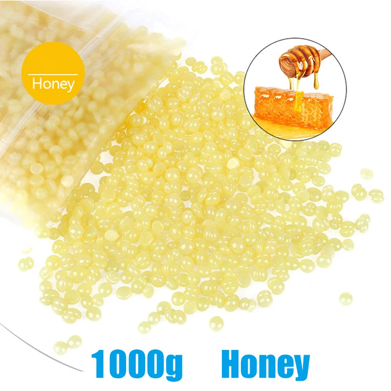 1000g Hot Film Painless Waxing Beads Depilatory Wax Beans Hard Wax Beans Heating Wax Machine Bikini Face Body Hair Removal