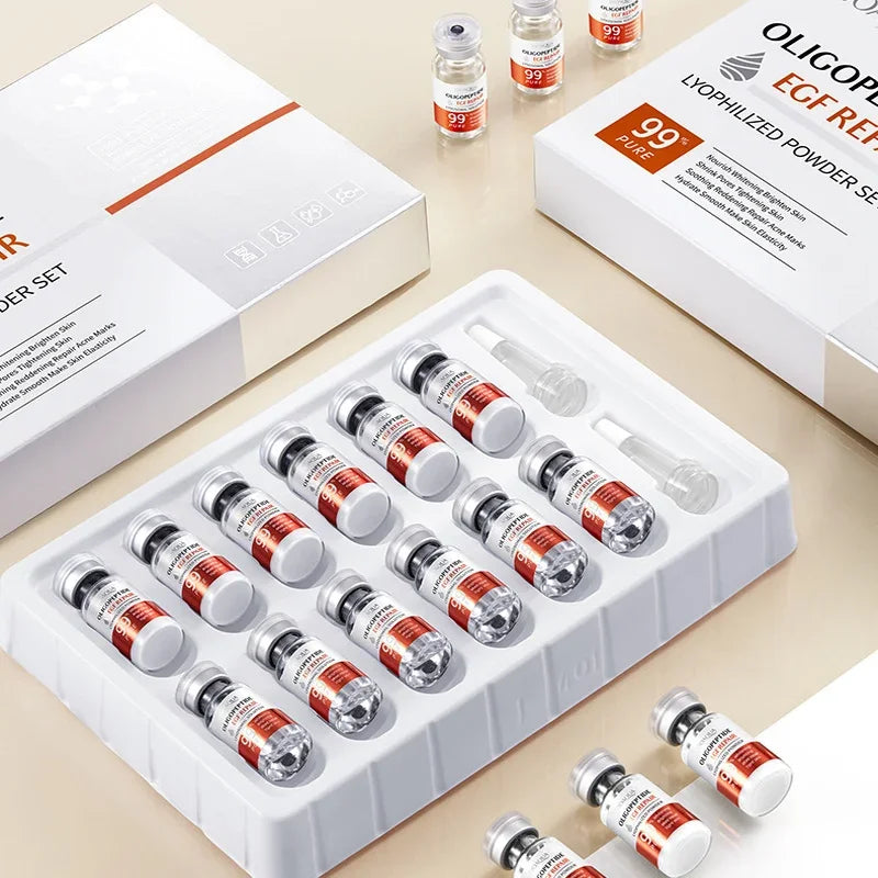 Facial  Serum Yeast Freeze-Dried Power Skin Care Set Shrink Pores Moisturizing Brighten Anti Aging Peptides Essence - BlissFully