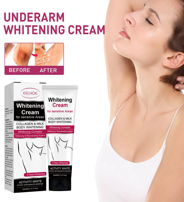 Whitening Cream For Dark Skin Underarm Armpit Thigh Inner Joint Lightening Sensitive Area Body Care Moisturizing Brighten Lotion