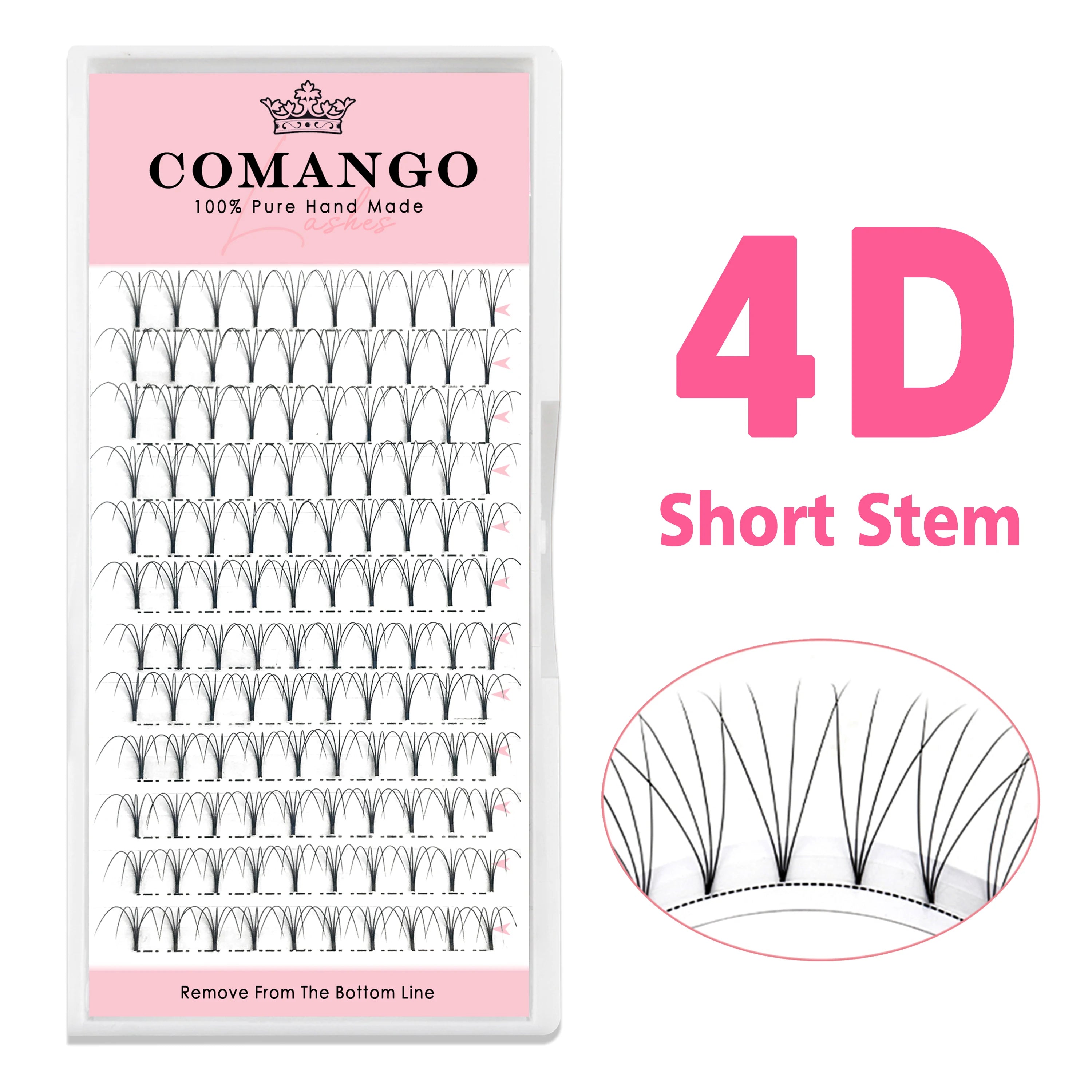 CoMango Premade Volume Fans Short Stem Russian Eyelash Extensions Wide Fans 3D 4D 5D 6D 8D 10D Faux Mink Lashes Wholesale