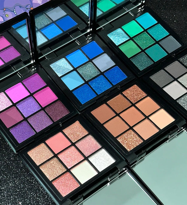 9-Grid Red Eyeshadow Palette Purple Glitter Pearlescent Matte Eye Shadow Shimmer Makeup Long Lasting Women Beauty Eye Cosmetics