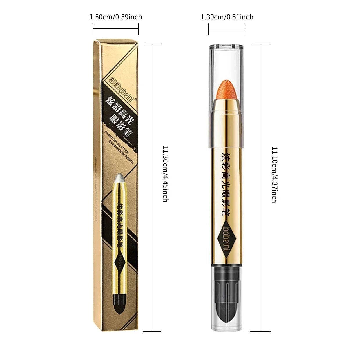 6 Colors Double-Ended Eyeshadow Stick – Waterproof, Long-Lasting, Matte & Glitter, Contour, Highlight, Certified, Unisex