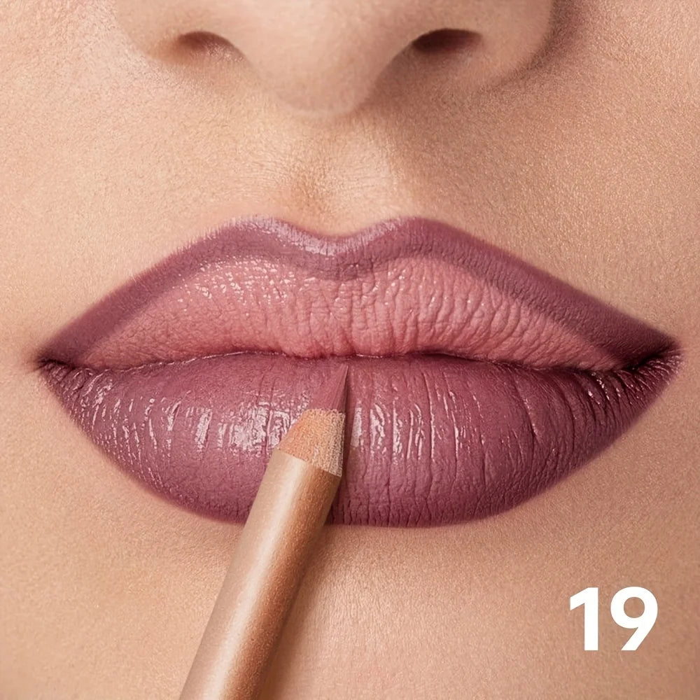 Matte Lip Liner Pencil Nude, Long-Lasting Waterproof, Smudge-Proof, Precise Outline, Smooth Creamy Formula