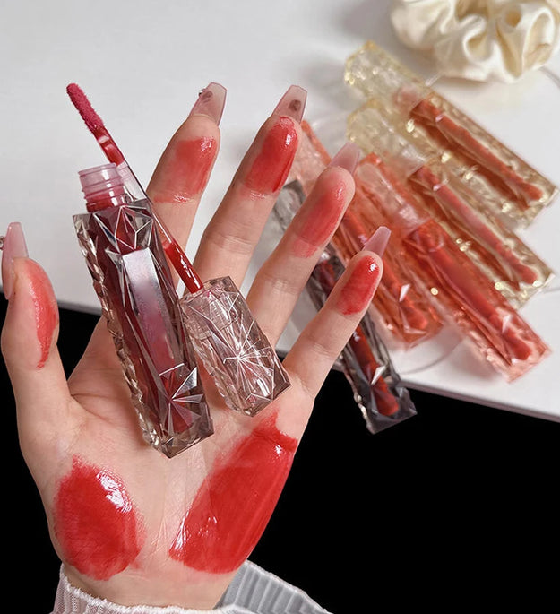 Lip Gloss Long-lasting Moisturizing Easy Halo-dyeing Waterproof Mirror Water Glass Lip Gloss Transparent Color Cosmetics
