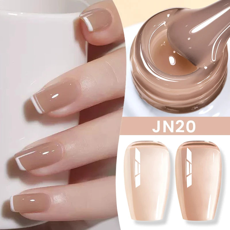 BORN PRETTY 10ml Jelly Nude Gel Nail Polish 50 Colors Semi Transparent Nail Art Nail Supplies Soak off UV LED Nails Gel Varnish