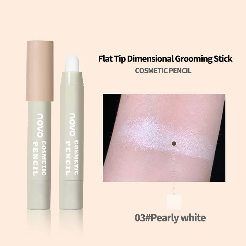 Matte Grey Contour Stick Nose Shadow Cream Three-Dimensional Facial Bronzer Concealer Cosmetics Pearl White Highlighters Makeup