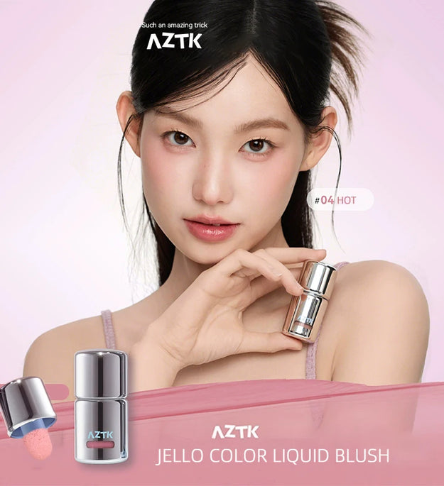 AZTK Blusher Color Face Makeup Rendering Liquid Blush JC04 Moisturizer Longlasting Beauty Expands Contracts Cheek Cosmetics
