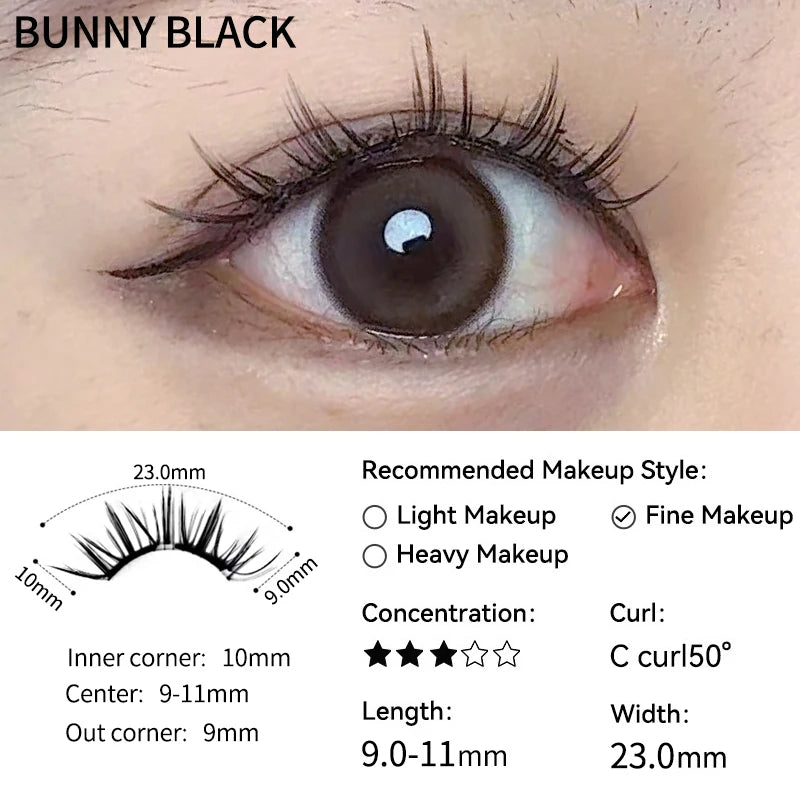 【 Soft Magnetic Eyelash Suction 】 New 2025 magnetic False Eyelash box with Korean style Little Devil Imitation mink fur