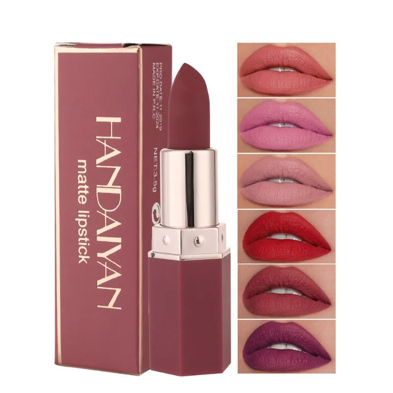 Matte Velvet Lipstick Waterproof Lasting Purple Tint Lip Gloss Non Stick Cup Moisturize Lipstick Not Fading Luxury Lips Makeup