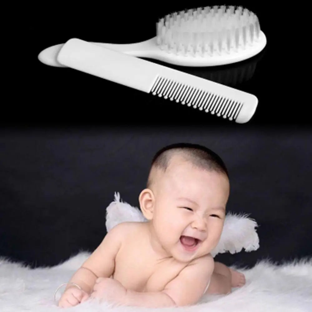 2pcs/set Infant Baby Toldder Hair Massage Comb Scalp Brush Fetal Lichen Removal Comb