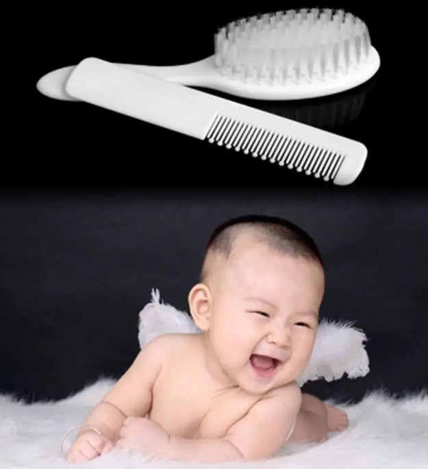 2pcs/set Infant Baby Toldder Hair Massage Comb Scalp Brush Fetal Lichen Removal Comb