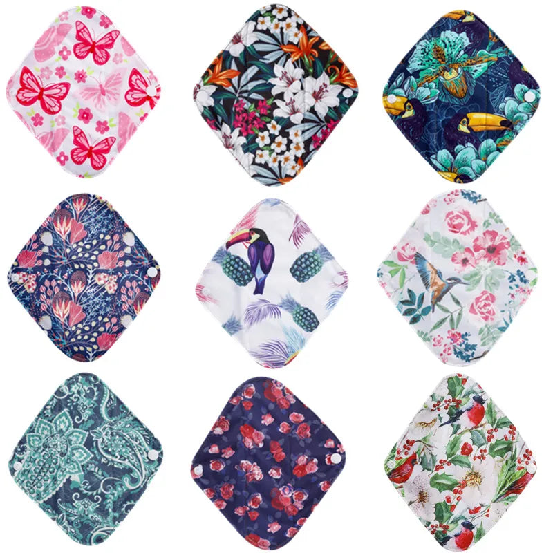 Reusable Waterproof Bamboo Fiber Pads Menstrual Cloth Sanitary Pads Feminine Maternity Hygiene Panty Liner
