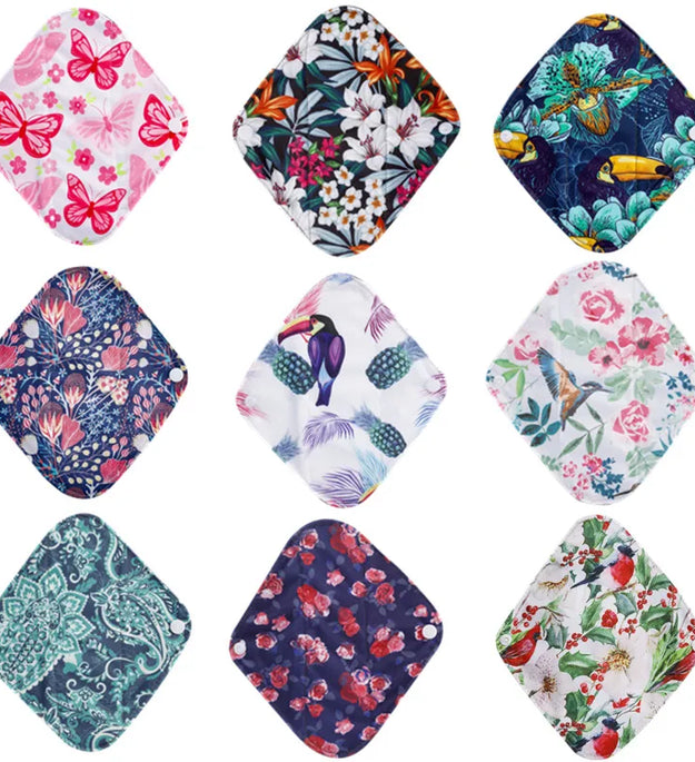 Reusable Waterproof Bamboo Fiber Pads Menstrual Cloth Sanitary Pads Feminine Maternity Hygiene Panty Liner