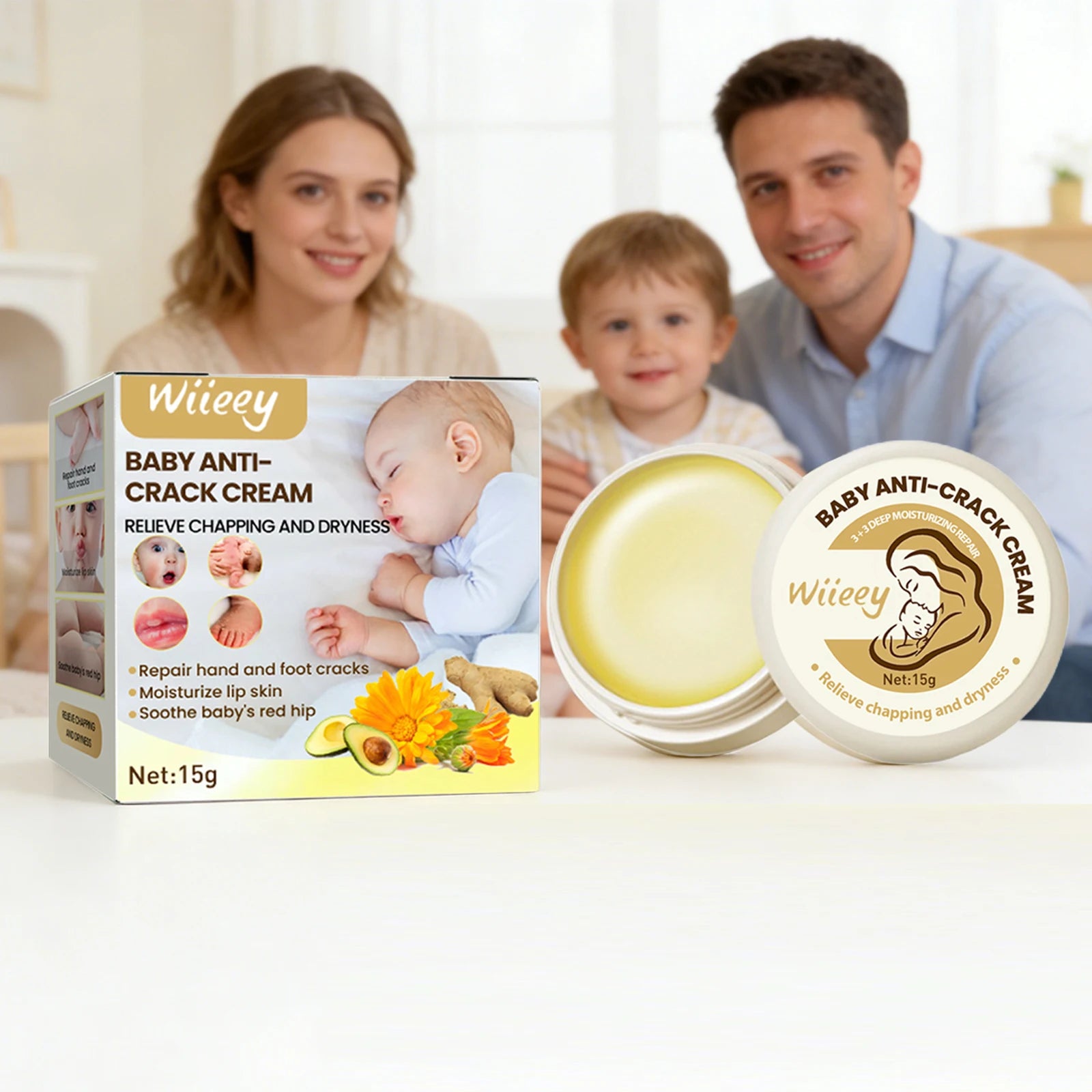 Baby Anti-Crack Cream Relieve Chapping Soothing Dryness Repair Hand Foot Cracks Body Lotion Moisturizing Soothing Lip Skin Care