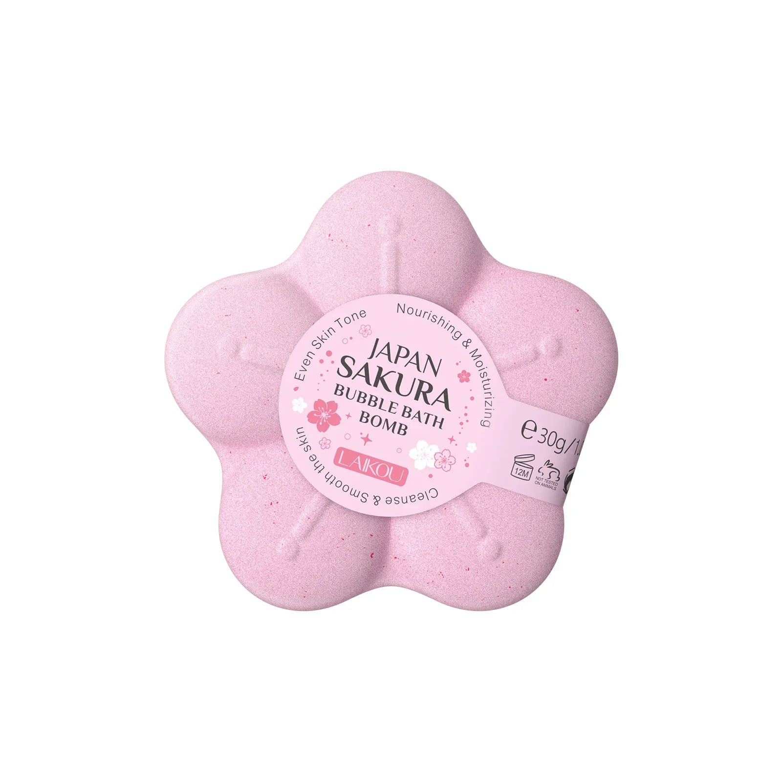 LAIKOU Japanese Sakura Bath Bomb Bubble Explosion Bath Salt for Body Cleansing Moisturizing 30g