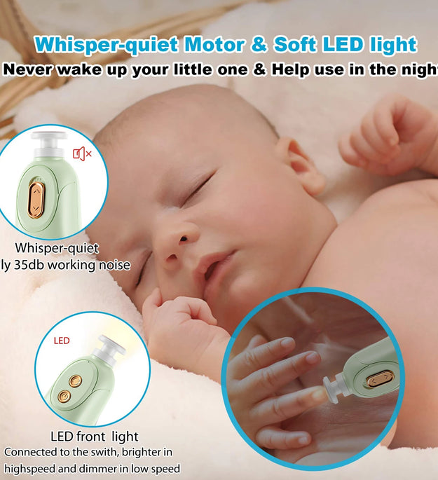 Baby Electric Nail Trimmer Kid Nail Polisher Tool Baby Care Multifunctional Fingernail Cutter Trimmer Infant