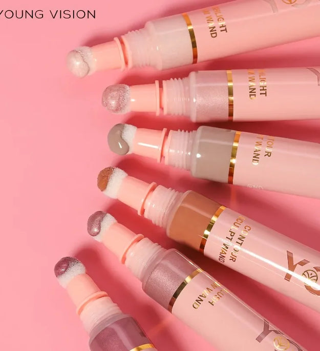 Liquid Highlighting Stick Contouring & Blush Multi-purpose Makeup Air Cushion Pen Face Natural Shimmer Cheeks Creamy Cosmetic