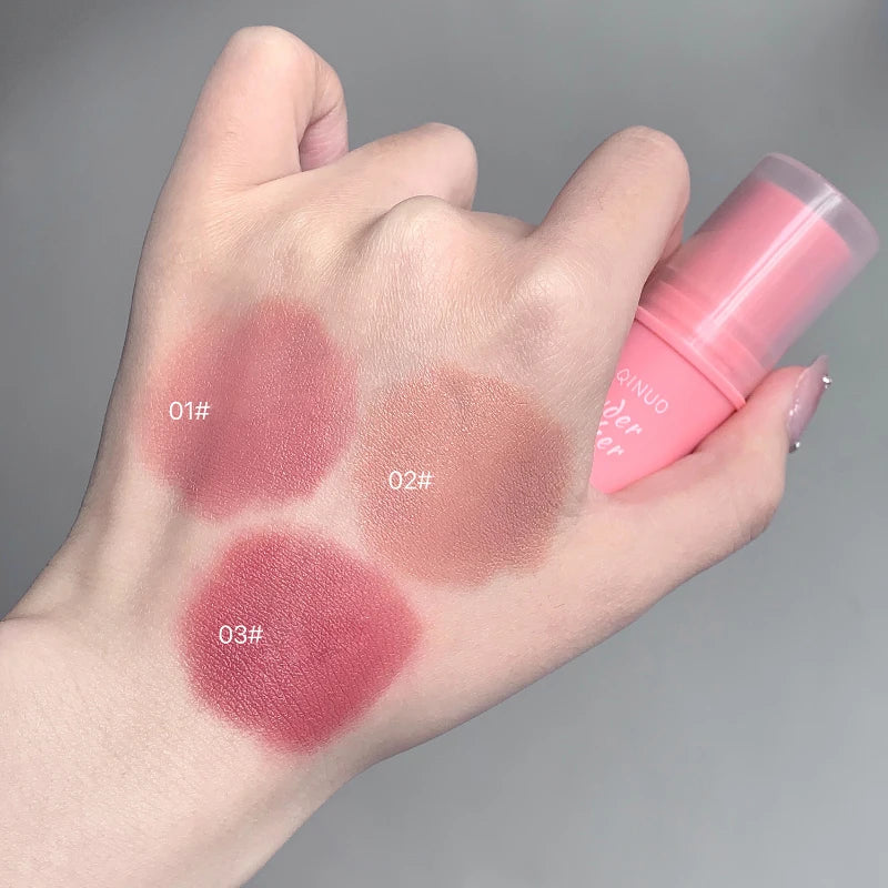 SHAQINUO Energizing Blush Stick - Natural Matte Finish, Creamy Texture, Easy to Blend for a Youthful Glow