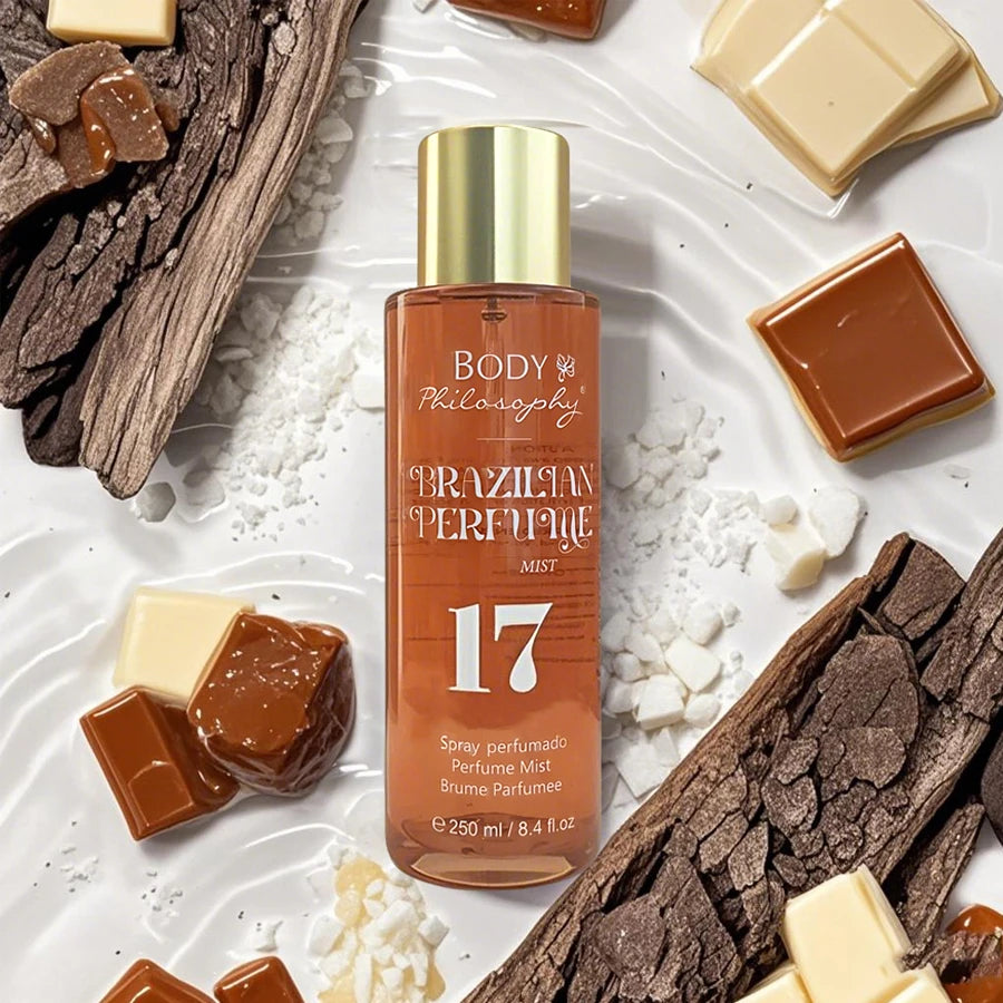 Women's Brazilian Perfume, 250ml Body & Hair Mist, Vanilla Uplifting Fragrance, Long Lasting Floral Fruity Gourmand Scent Spray