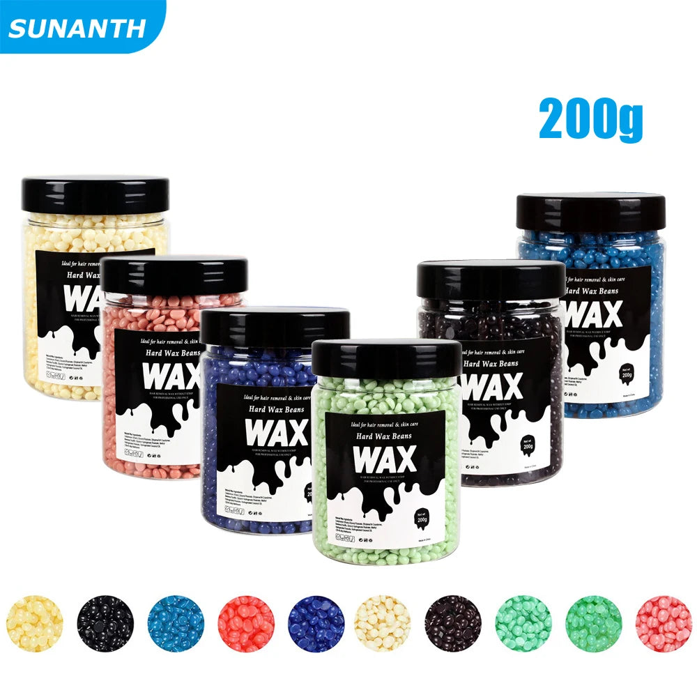 200g/400g Depilatory Wax Beans for Heating hard Wax Machine Hot Film Painless Waxing Beads Bikini Face Legs Body Hair Removal