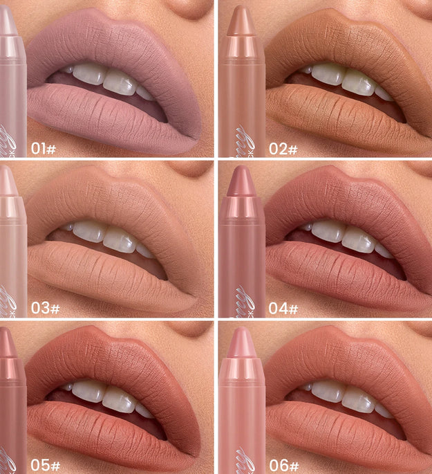 Multiple Colors Matte Lip Liner, Use As Lip Liner and Lipstick, Easy To Accurately Apply, Waterproof Long-lasting Non-stick