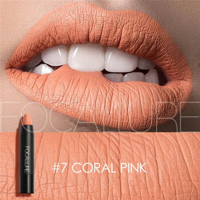 Focallure Matte Lipstick 19 Colors Waterproof Matte Lipsticks Soft Texture Lip Stick Cosmetic Sext Red Nude Lip Makeup Batom