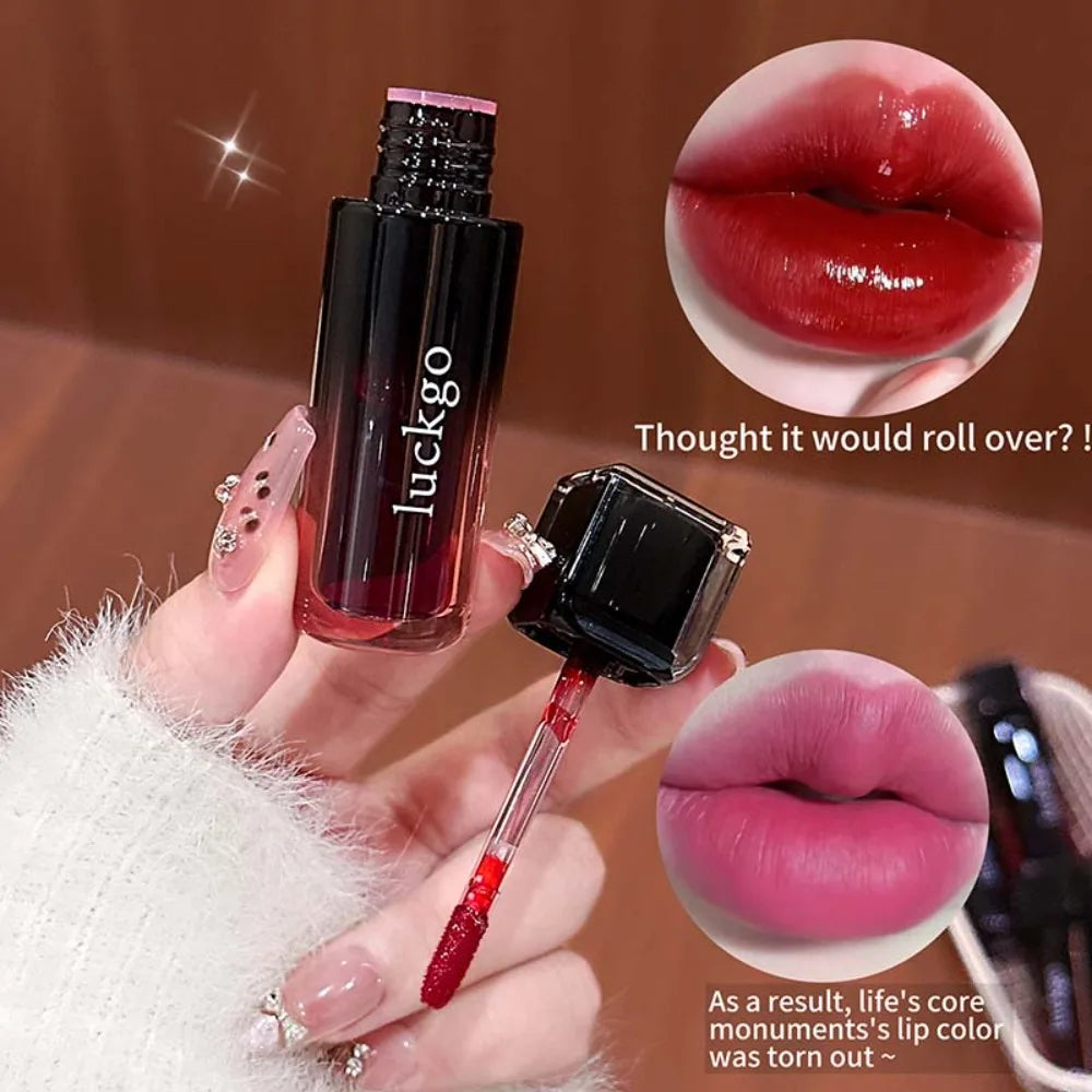 LUCKGO Peelable Lip Stain Matte Korean Waterproof Tear Off Lip Gloss Sweat Resistant Long Lasting Non Transfer Lip Tint Makeup