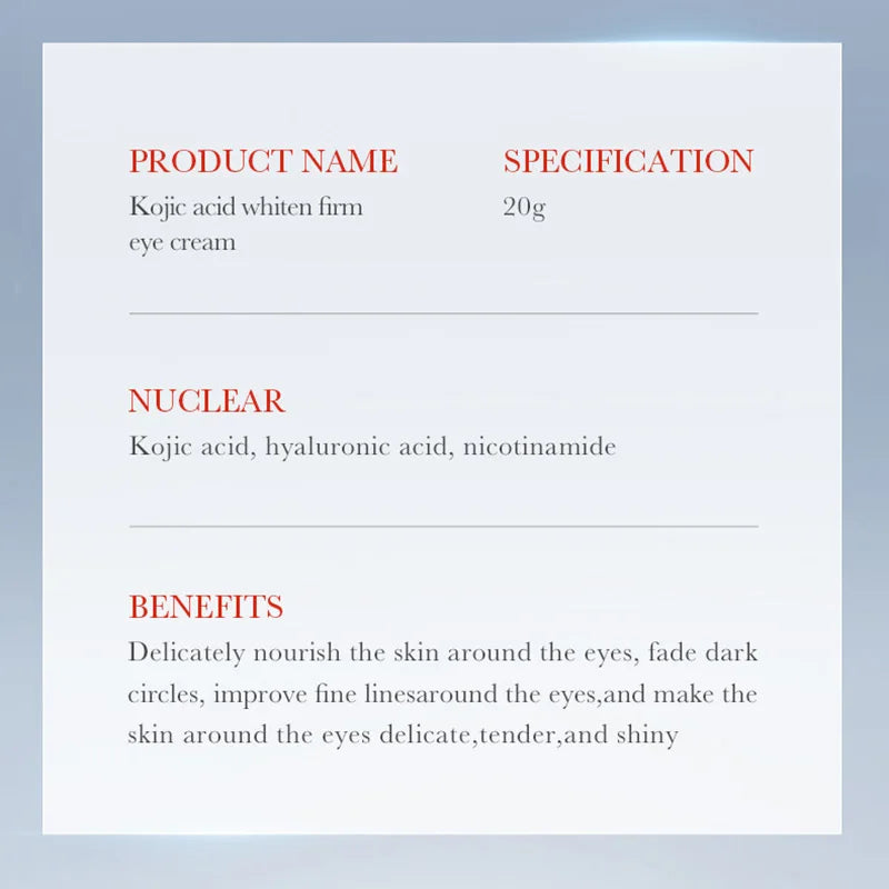 SADOER Kojic Acid Retinol Eye Cream Anti Dark Circles Remove Eye Bags Moisturizing Firming Beauty Eyes Skin Care Products - BlissFully