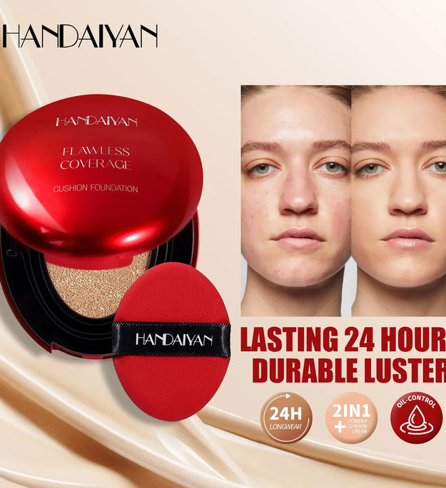 Korean Air Cushion Foundation - Light Natural Moisturizing Concealer Whitening Oil-Control Women's Long-lasting Makeup Base