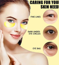 Golden Eye Mask Contains Collagen and Aloe Vera - Hypoallergenic Moisturizing Patch Suitable for All Skin Types, Increases Brightness and Elasticity, Reduces Dullness - BlissFully