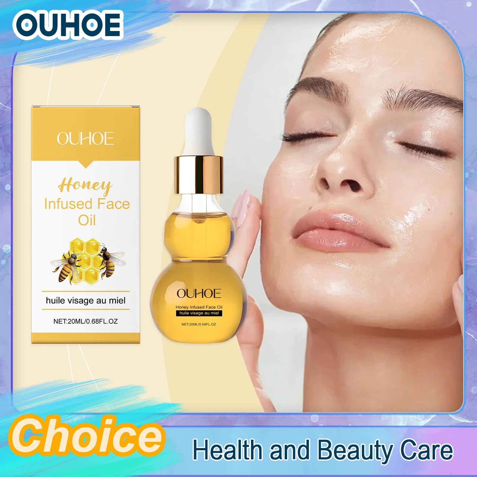 Honey Face Essential Oil Anti-Aging Moisturizing Nourishing Repairing Hydrating Refreshing Revitalizing Brightening Skin Drops
