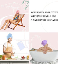 Microfiber Hair Towel Wrap for Women, Shower Spa Head Wrap Hair Drying Hat Turban Microfiber Terry Dry Absorbent Quick Dry Hair - BlissFully