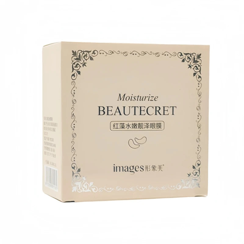 60 Pieces of Red Algae Eye Masks, Multi-Purpose Eye Patches, Containing Red Algae Extracts, Sodium Hyaluronate and Other Ingredients, to Hydrate and Moisturize the Skin, Gentle Eye Care, Texture That Is Clear and Easy to Abso