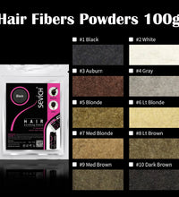 SEVICH Hair Fiber 100g Keratin Hair Fiber Thickening powder Hair Building Fiber Spray Instant Regrowth Powder Hair Loss Conceale - BlissFully