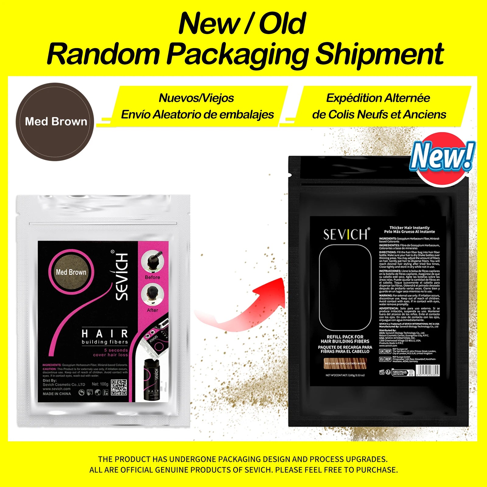 SEVICH Hair Fiber 100g Keratin Hair Fiber Thickening powder Hair Building Fiber Spray Instant Regrowth Powder Hair Loss Conceale - BlissFully